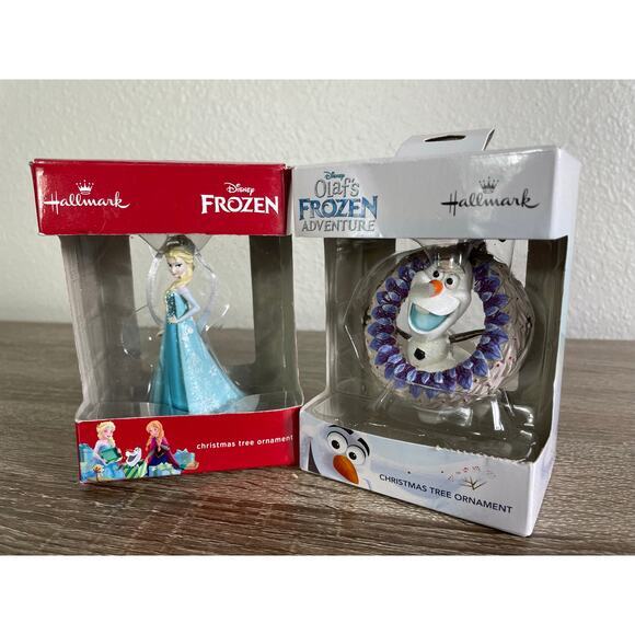 Hallmark Disney Frozen & Olafâs Frozen Adventure Christmas Ornaments Set - Picture 2 of 11